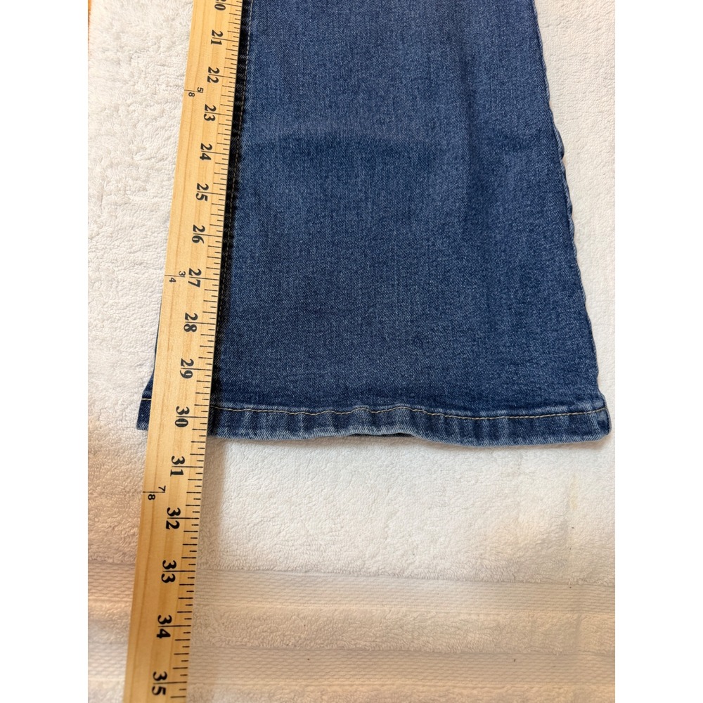 Carbon Womens High Rise Flare Jeans Medium Wash Blue Size 3 Retro Wide Leg - Picture 4 of 9